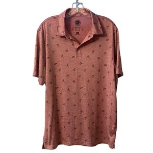 Flag and Anthem MadeFlex Polo Shirt Flamingo Print Moisture Wicking Size M‎